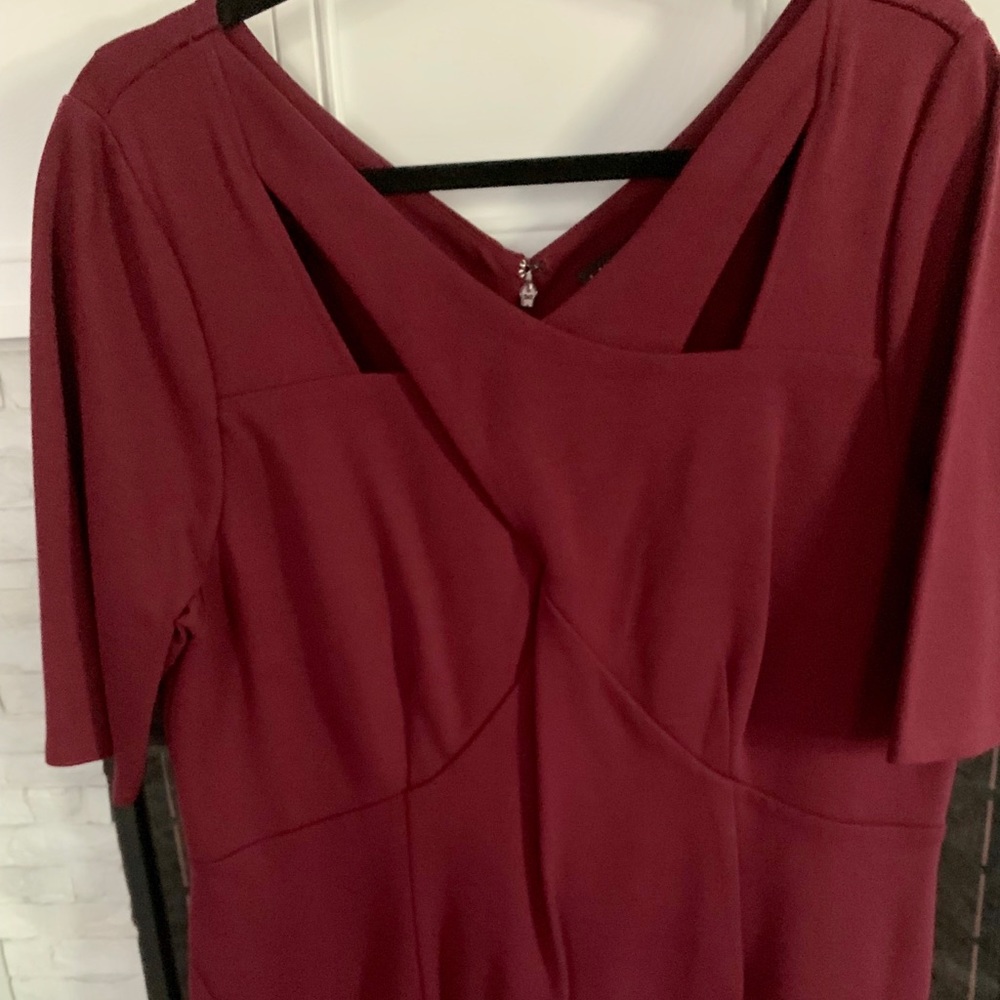 Maroon Fitted Dress - Picture 2 of 2